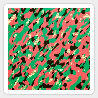 Camouflage - Salmon and light green Sticker